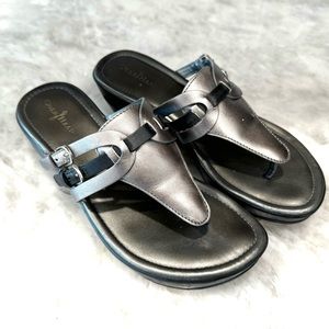 Cole Haan Nike Air Sandals size 7 1/2B metallic gunmetal gray